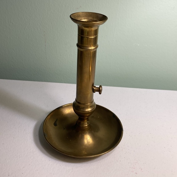 Vintage Brass Push Up Candlestick Holder - Picture 4 of 10